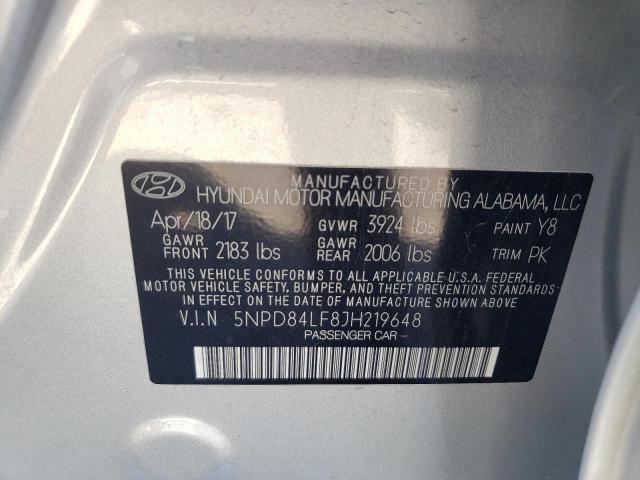 2018 HYUNDAI ELANTRA SE 5NPD84LF8JH219648