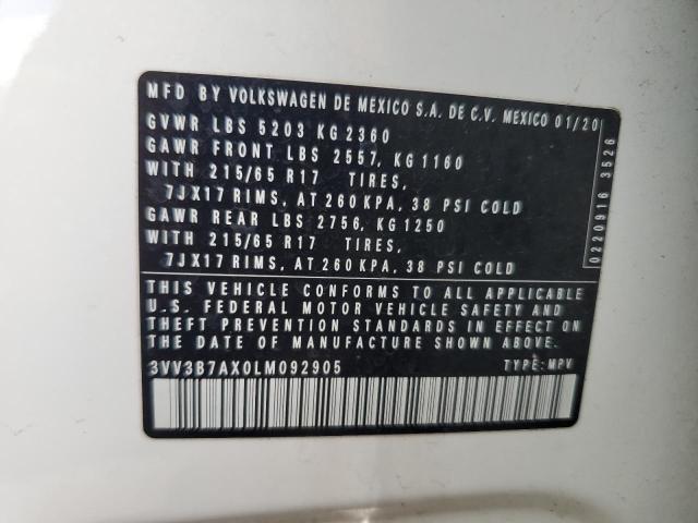 2020 VOLKSWAGEN TIGUAN SE #3274876095