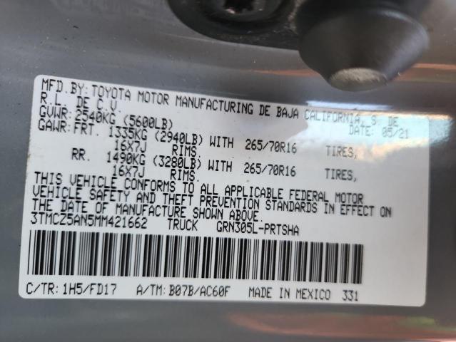 2021 TOYOTA TACOMA DOU #3286926219