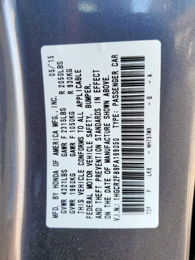 2015 HONDA ACCORD EXL - 1HGCR2F89FA199050