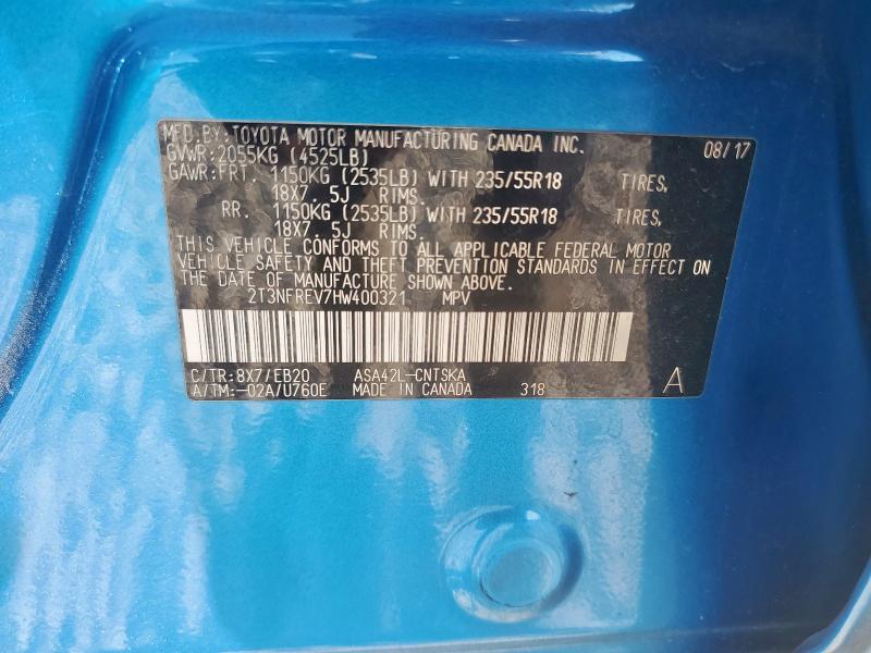 2017 TOYOTA RAV4 SE - 2T3NFREV7HW400321