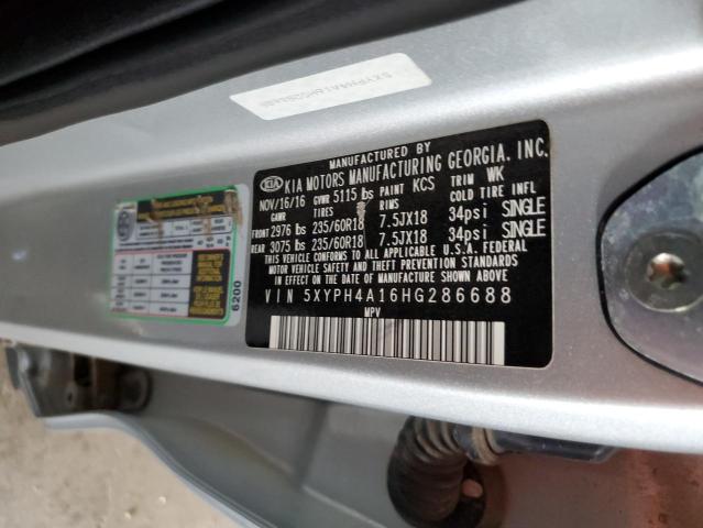 2017 KIA SORENTO EX 5XYPH4A16HG286688