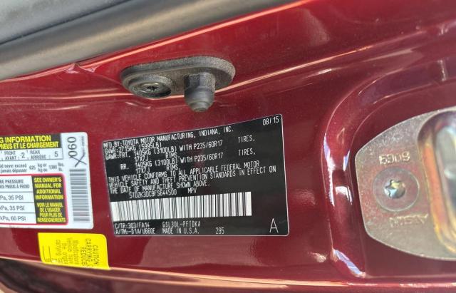 2015 TOYOTA SIENNA 5TDZK3DC9FS644500