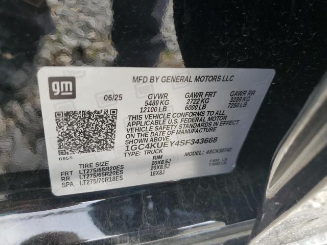 2025 CHEVROLET SILVERADO K3500 LTZ 1GC4KUEY4SF343668