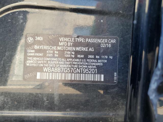 2016 BMW 340 XI WBA8B7G57GNT95201