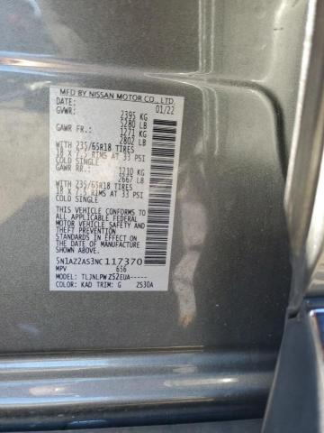 2022 NISSAN MURANO S - 5N1AZ2AS3NC117370