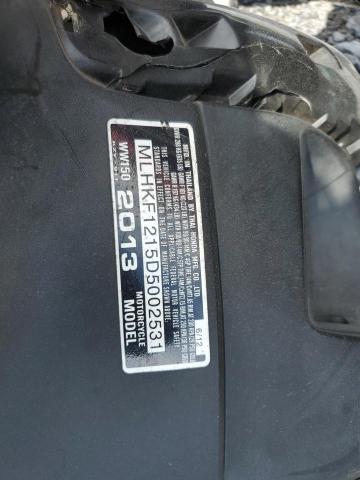 2013 HONDA PCX 150 MLHKF1215D5002531