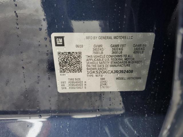 2018 GMC YUKON XL K 1GKS2GKCXJR392408