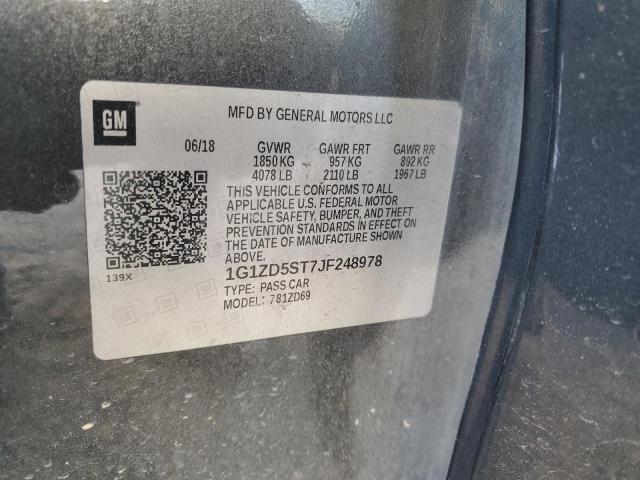 2018 CHEVROLET MALIBU LT 1G1ZD5ST7JF248978