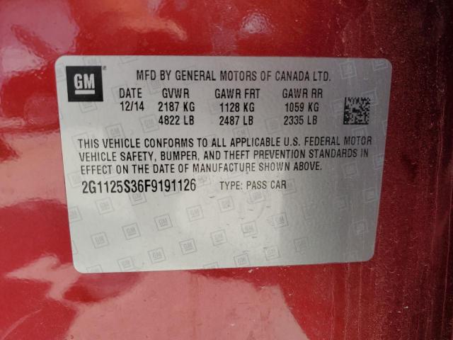 2015 CHEVROLET IMPALA LT - 2G1125S36F9191126