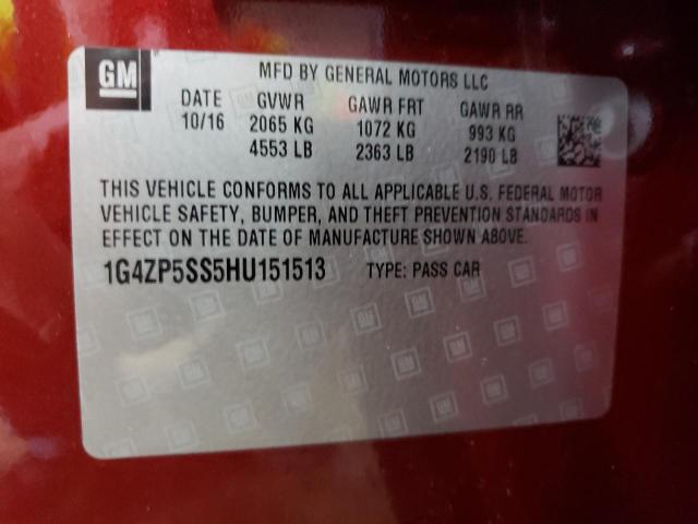 2017 BUICK LACROSSE E 1G4ZP5SS5HU151513