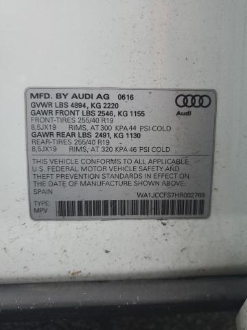 2017 AUDI Q3 PREMIUM WA1JCCFS7HR002769