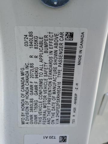 2024 HONDA CIVIC SPOR 2HGFE2F5XRH563416