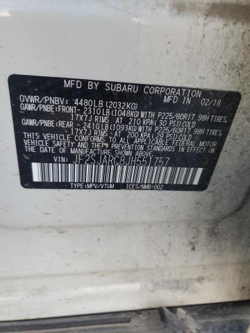 2018 SUBARU FORESTER 2 JF2SJARC8JH551757