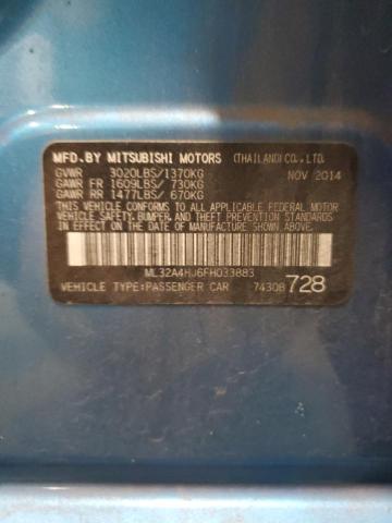 2015 MITSUBISHI MIRAGE ES ML32A4HJ6FH033883