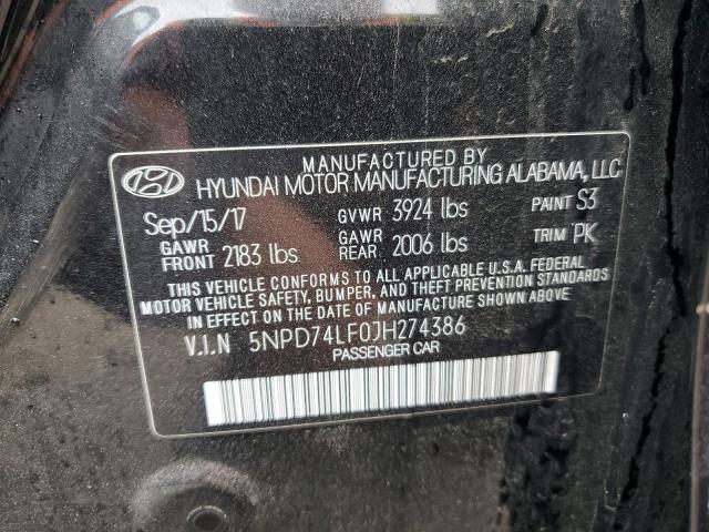 2018 HYUNDAI ELANTRA SE 5NPD74LF0JH274386