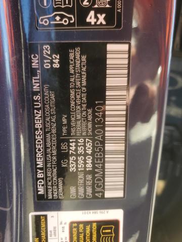 2023 MERCEDES-BENZ EQS SUV 58 4JGDM4EB5PA013401