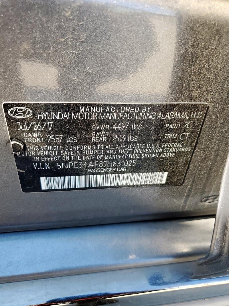 2018 HYUNDAI SONATA SPO 5NPE34AF8JH631025