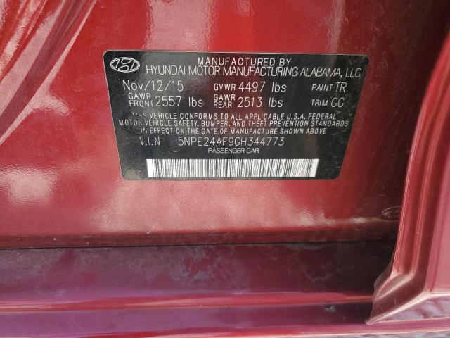 2016 HYUNDAI SONATA SE 5NPE24AF9GH344773