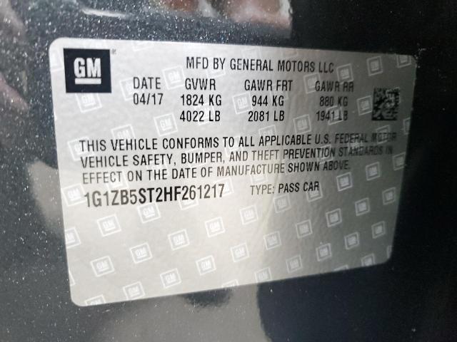 2017 CHEVROLET MALIBU LS - 1G1ZB5ST2HF261217