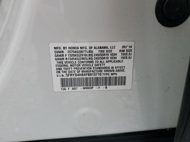2015 ACURA MDX ADVANC 5FRYD4H84FB013710
