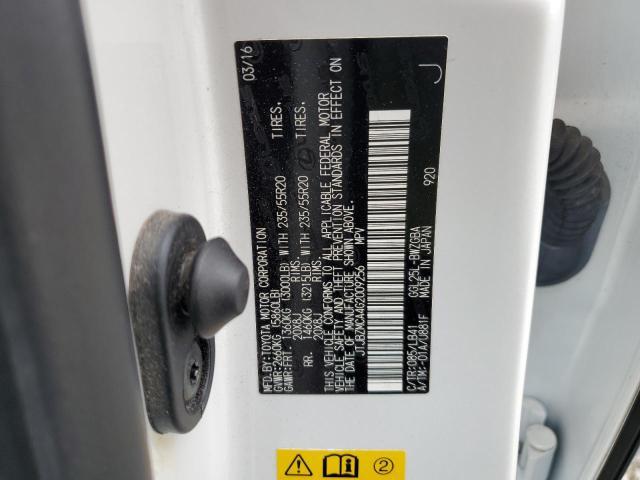 2016 LEXUS RX 350 JTJBZMCA4G2009256