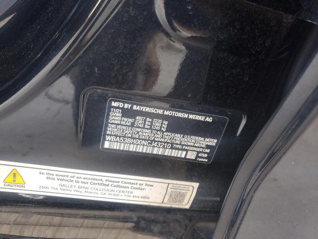 2022 BMW 530 I WBA53BH00NCJ43210