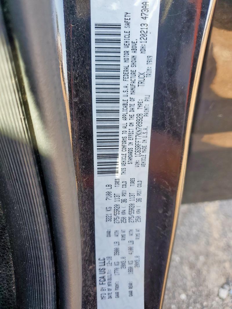 2019 RAM 1500 BIG H - 1C6SRFFT7KN709928