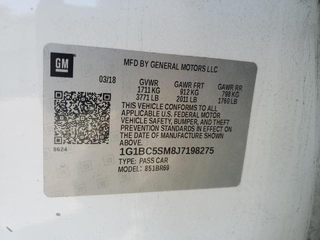 2018 CHEVROLET CRUZE LS 1G1BC5SM8J7198275