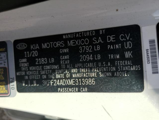 2021 KIA FORTE FE #3281577392