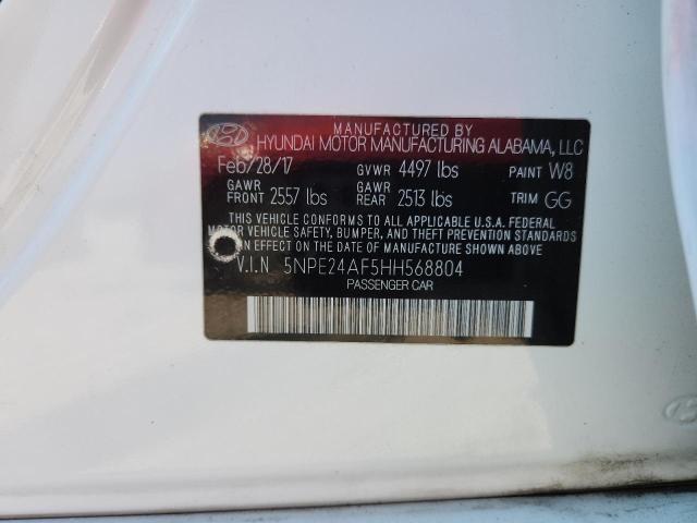 2017 HYUNDAI SONATA SE 5NPE24AF5HH568804