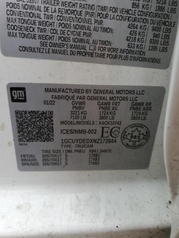 2022 CHEVROLET SILVERADO - 1GCUYDEDXNZ172844