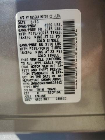 2013 NISSAN ROGUE S - JN8AS5MT3DW538442