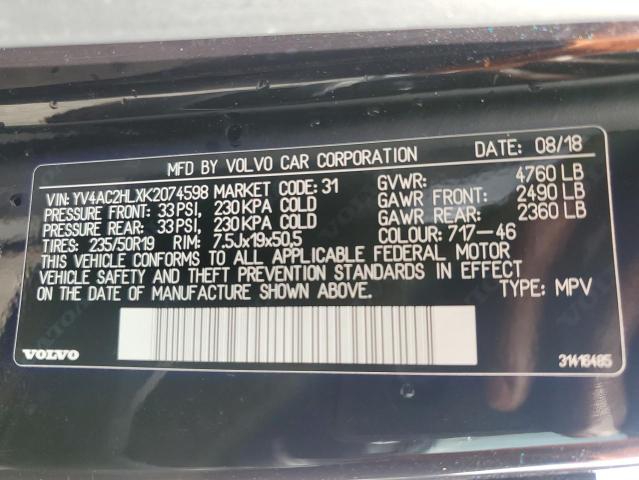 2019 VOLVO XC40 T4 IN YV4AC2HLXK2074598