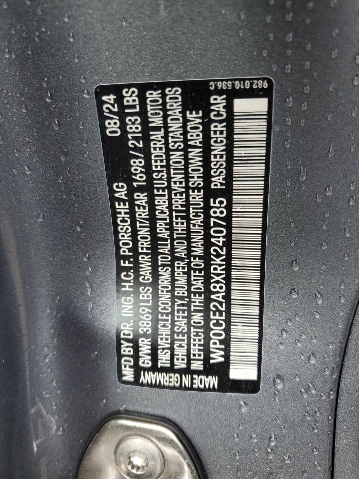 PORSCHE BOXSTER SPYDER RS