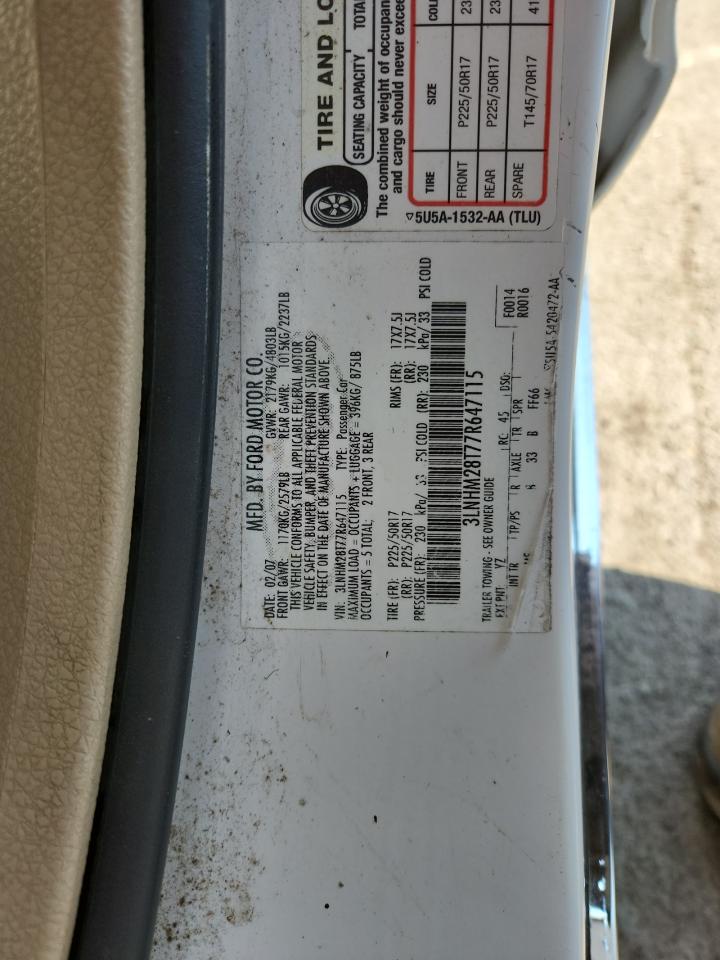 Lot #3256603434 2007 LINCOLN MKZ