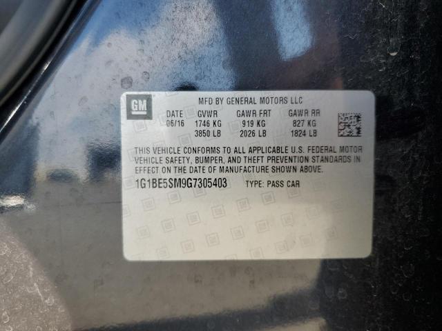 2016 CHEVROLET CRUZE LT - 1G1BE5SM9G7305403