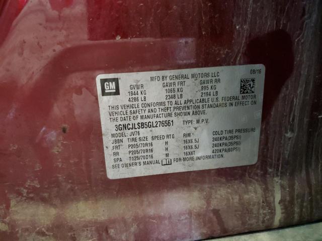 2016 CHEVROLET TRAX 1LT 3GNCJLSB5GL276561