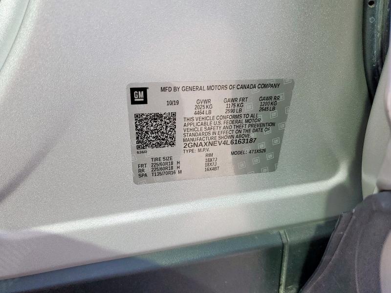 2020 CHEVROLET EQUINOX PR - 2GNAXNEV4L6163187