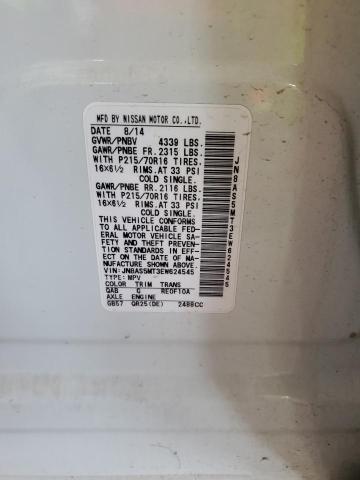 2014 NISSAN ROGUE SELE - JN8AS5MT3EW624545