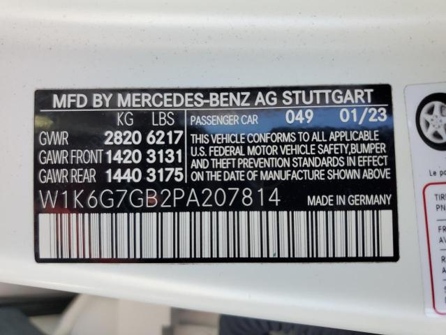 2023 MERCEDES-BENZ S 580 4MAT W1K6G7GB2PA207814