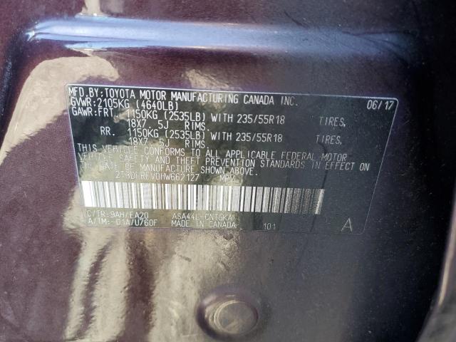 2017 TOYOTA RAV4 LIMITED 2T3DFREV0HW662127