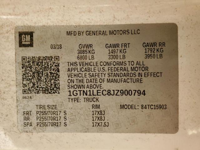 2018 GMC SIERRA C15 1GTN1LEC8JZ900794