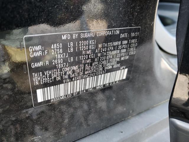 2022 SUBARU OUTBACK LI 4S4BTANC2N3150637