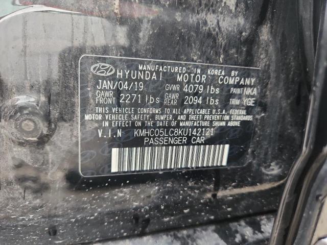 2019 HYUNDAI IONIQ LIMI KMHC05LC8KU142121