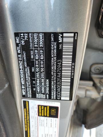 2015 MERCEDES-BENZ ML 250 BLU 4JGDA0EB2FA470943