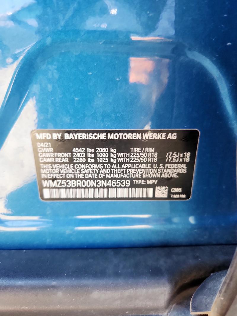 2022 MINI COOPER S C WMZ53BR00N3N46539