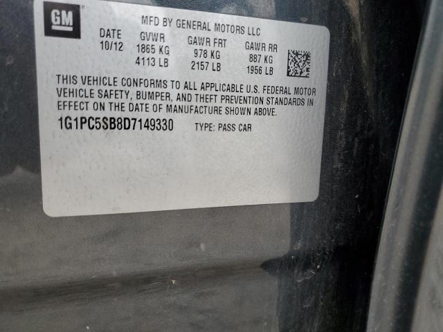 2013 CHEVROLET CRUZE LT - 1G1PC5SB8D7149330