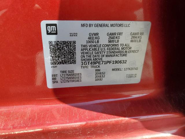 2023 GMC SIERRA K25 - 1GT49PE71PF190632