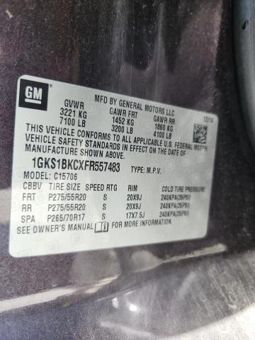 2015 GMC YUKON SLT 1GKS1BKCXFR557483